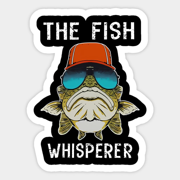 The Fish Whisperer Sticker by Gilbert Layla